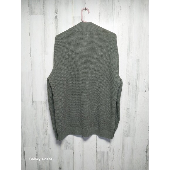 Candy & Caviar Men's XXL Wool Cotton 1/4 Button Sweater - Picture 5 of 7